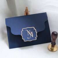 Foiling Transparent Acrylic Invitation Card With Envelope Customized
